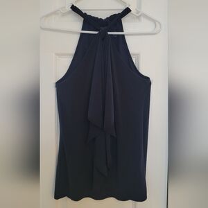Chaps sleeveless blouse, size small, navy blue
